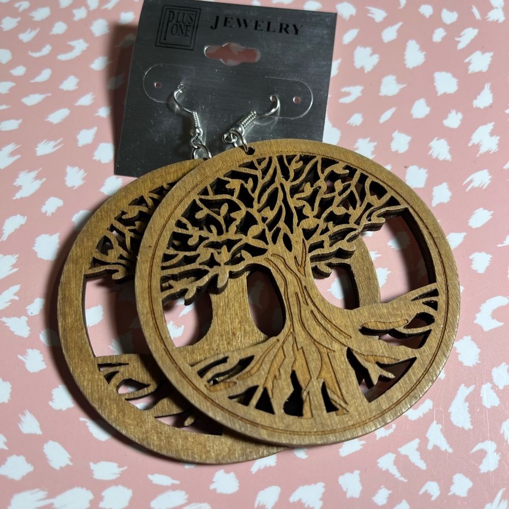 New Dangle Wooden Earrings Tree of Life Fashion Jewelry